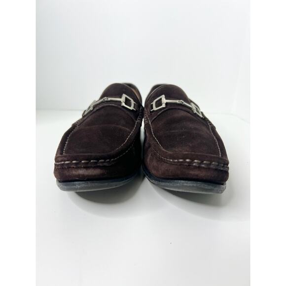 Gucci Brown Suede Horsebit Loafers, Size 9 main image 5